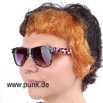 : Wayfarer Sonnenbrille mit Leorahmen, rosa