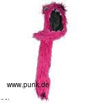 : Monstermütze samt Schal, pink