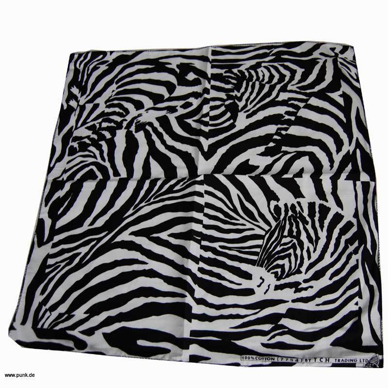 : Halstuch/Haarband, Bandana, schwarz weiß Zebra