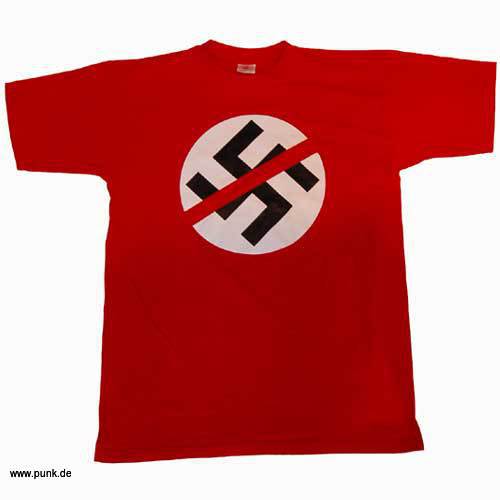 Sexypunk: Anti-Swastika Girls-Shirt, red 