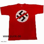 Anti-Hakenkreuz-Girl-T-Shirt, rot