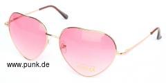 : Pilot glasses as a heart in lightpink