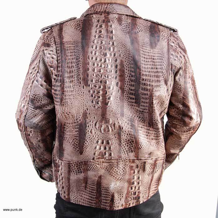 Sexypunk: Crocodile imitation leatherjacket (buffalo leather)
