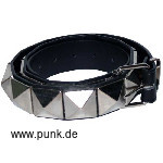 Fakeleather belt with huge pyramid spikes