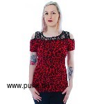 Leo lces top, red