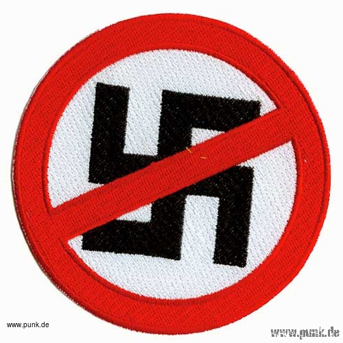 Sexypunk: Embroided patch: anti swastika