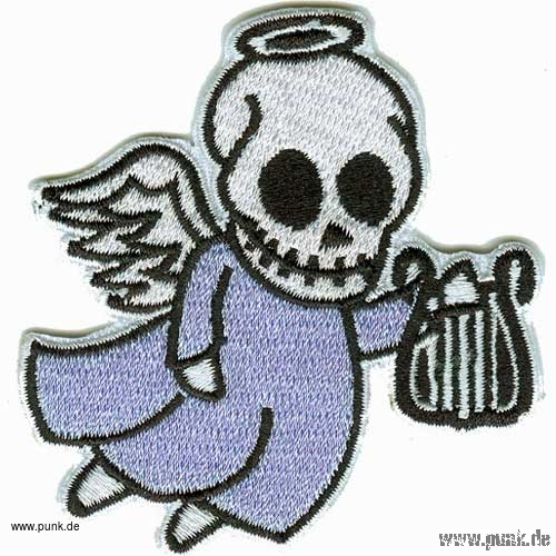 Sexypunk: Embroided patch: skull angel