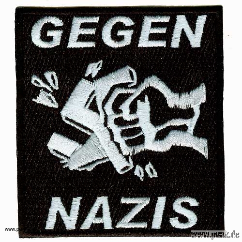 Sexypunk: Embroided patch: against Nazis