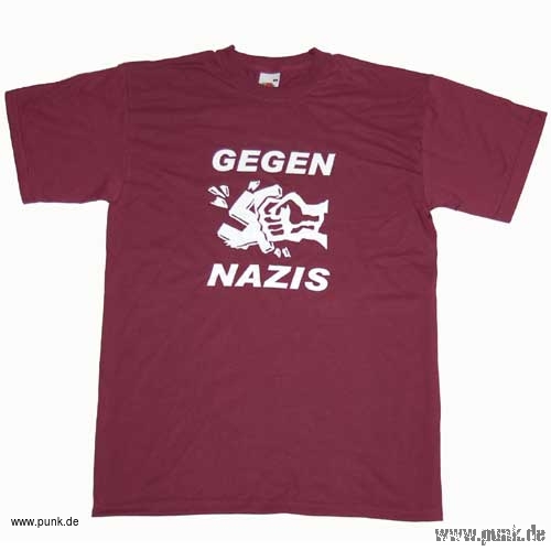Sexypunk: Against Nazis T-Shirt, bordeaux
