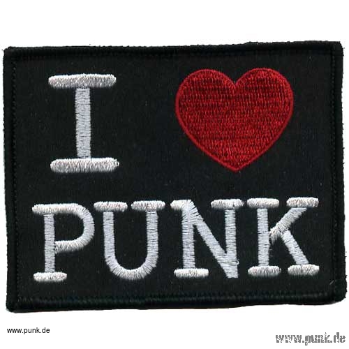 Sexypunk: Embroided patch: I love Punk