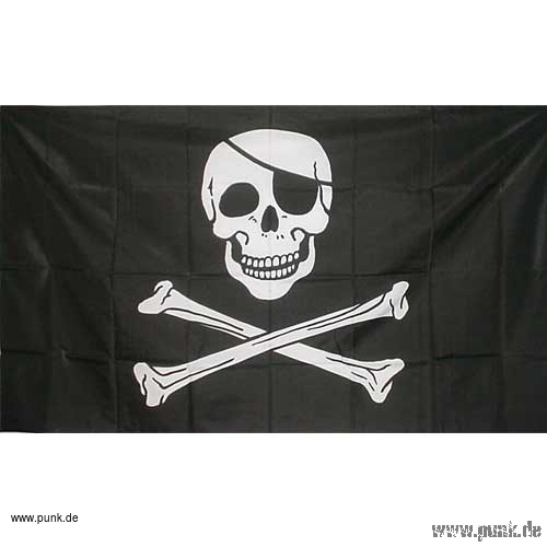 : Piraten Flagge, schwarz