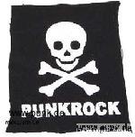 Punkrock Skull Aufnäher, schwarz