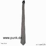 Krawatte mit kleinem Schachbrettmuster, schwarz-weiß