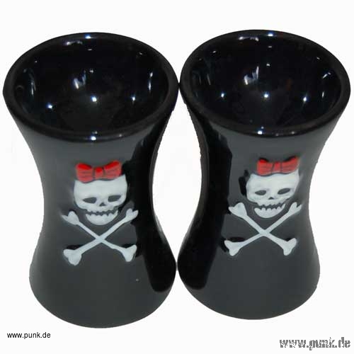 Rock Daddy: Eggcups with skulls