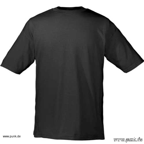 : Unbedrucktes T-Shirt, schwarz