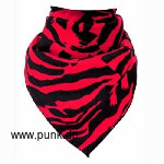 : Scarf/hairband black red zebra 