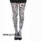 Zebra Strumpfhose, schwarz weiß