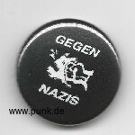 : GEGEN NAZIS Button, black