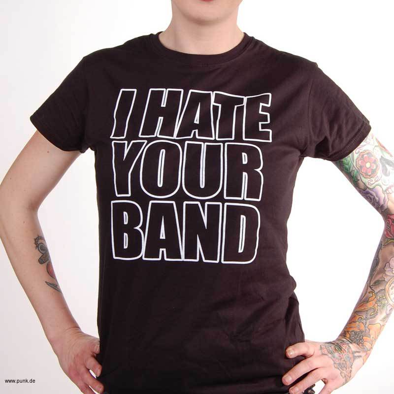 Sexypunk: I hate your band Girlie-Shirt, black