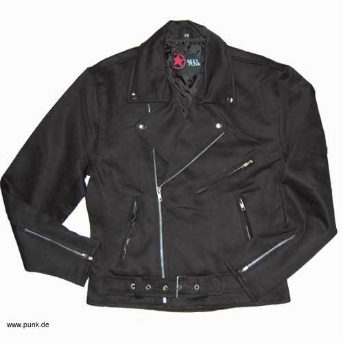 Sexypunk: Denim- jacket Ramonesstyle, black