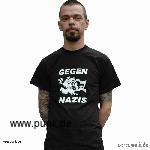 Against Nazis T-Shirt, black