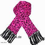 : Pinker Schal mit Leopardenmuster