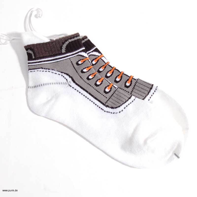 Clarabella: Sneakers Socken, Schuhe, orangefarbene Schnürsenkel