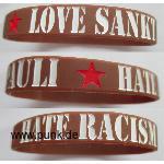 Love St. Pauli - Hate Racism Silikon Armband