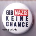 : Gib Nazis keine Chance Button