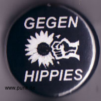 : Gegen Hippies Button