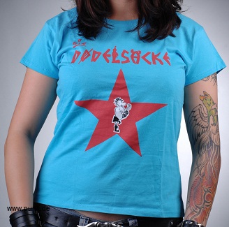 : Die Dödelsäcke : Girly-Shirt - Stern m. Pfeiffer (blau)