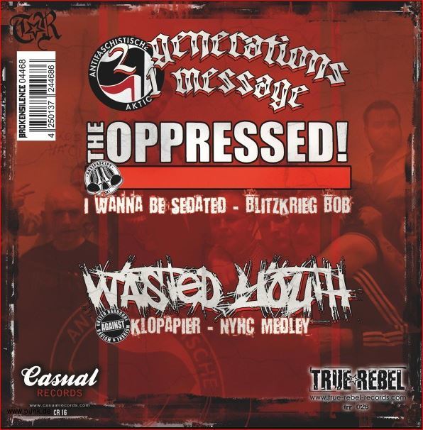 The Oppressed / Wasted Youth: 2 Generations - 1 Message Split EP