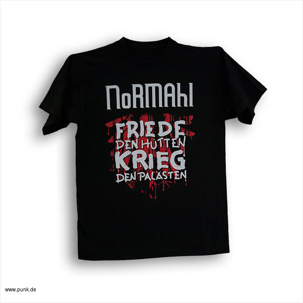 Normahl: Friede den Hütten T-Shirt, schwarz