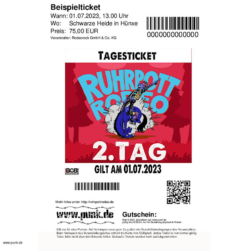 : Samstagsticket - Ruhrpott Rodeo 2023