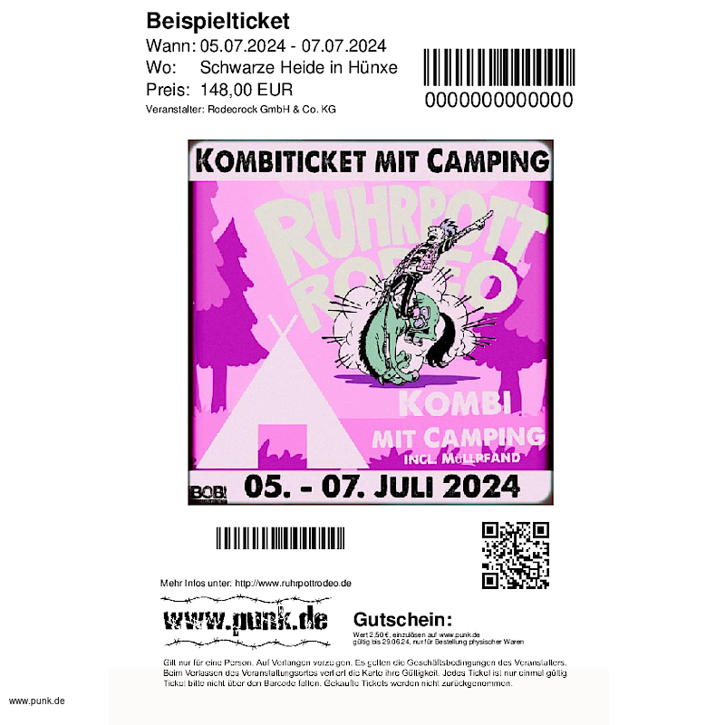 : Kombi-Ticket inkl. Camping Ruhrpott Rodeo 2024