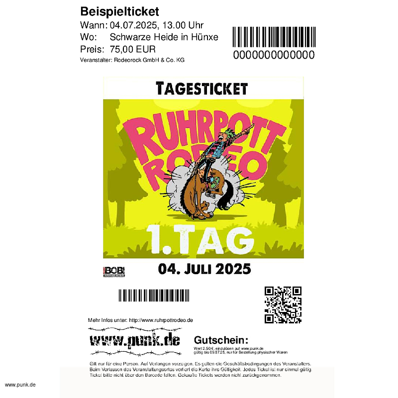 : Freitagsticket- Ruhrpott Rodeo 25