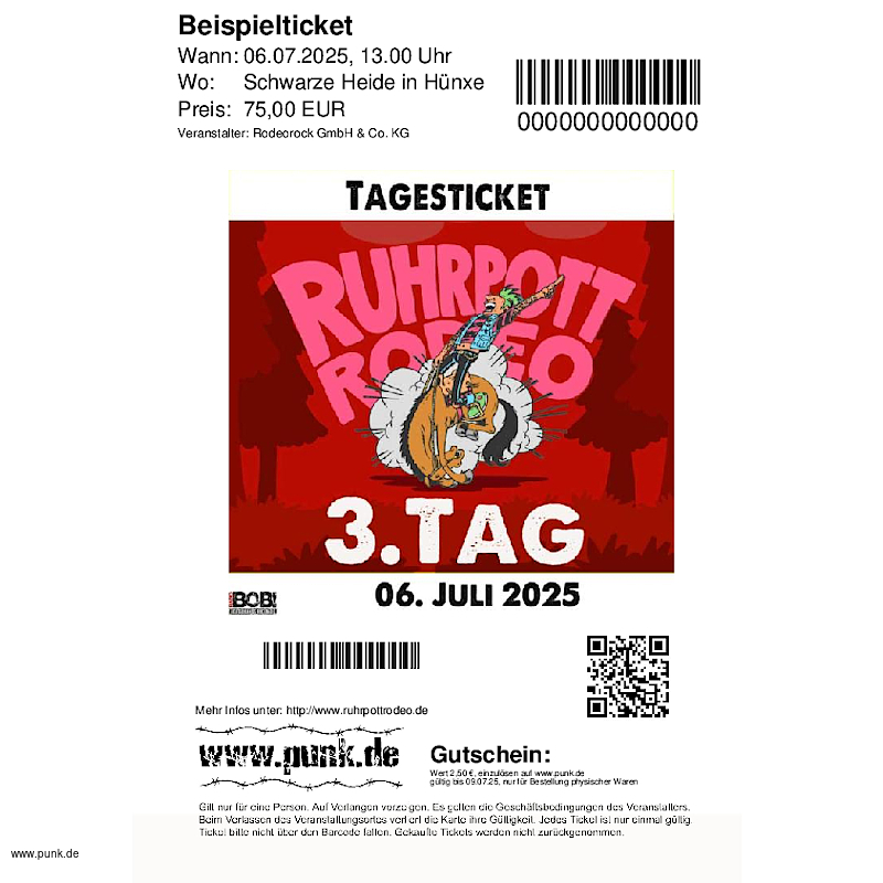 : Sonntagsticket- Ruhrpott Rodeo 25