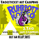 Sonntagsticket inkl. Camping - Ruhrpott Rodeo 23