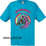 Ruhrpott Rodeo: Zombie-Einhorn Girlshirt, blau