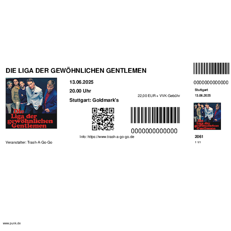 : HardTicket DIE LIGA DER GEWÖHNLICHEN GENTLEMEN